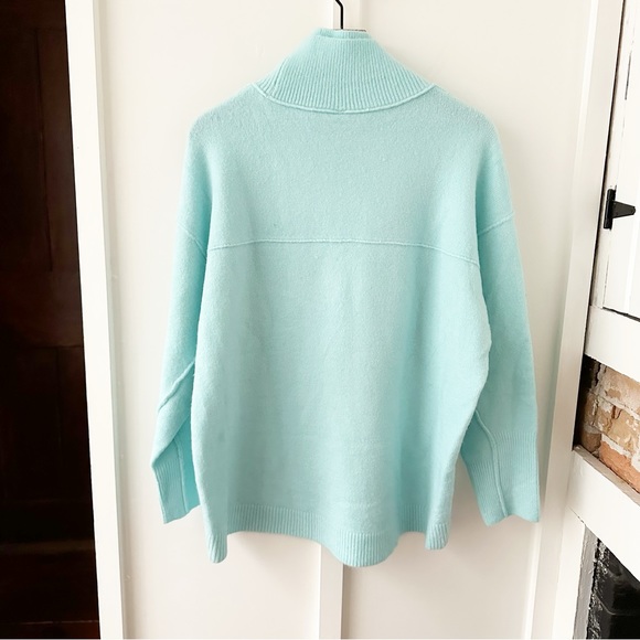 FREE PEOPLE blue afterglow mock neck sweater - Picture 5 of 7